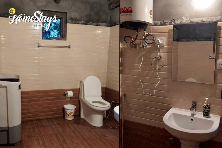 Bathroom-Back in Time Homestay-Hallan Valley, Manali