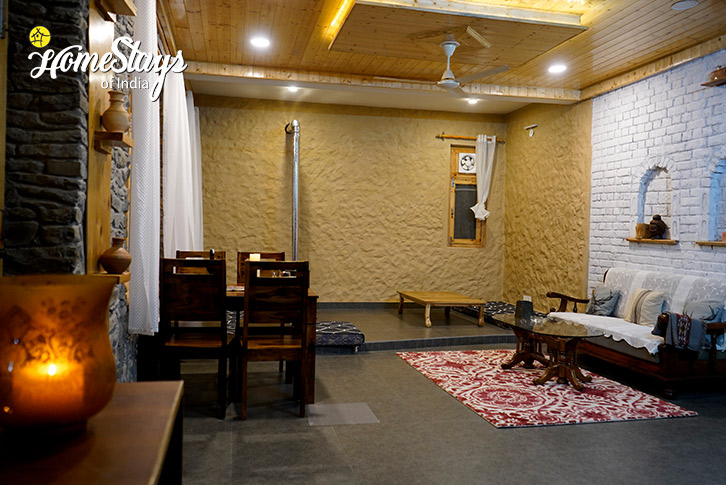 Living-Room-Himachali Essence Homestay, Naggar-Manali.