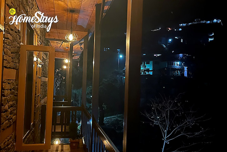Night-View-Himachali Essence Homestay, Naggar-Manali.