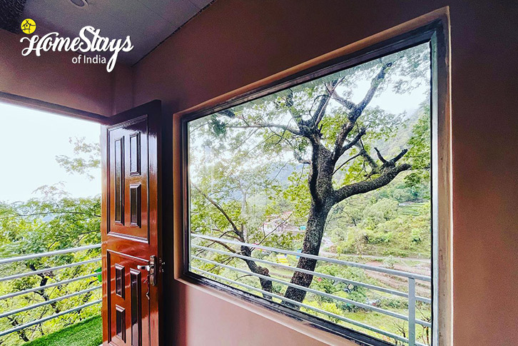 Window-View-Mountain Echo Homestay-Rishikesh