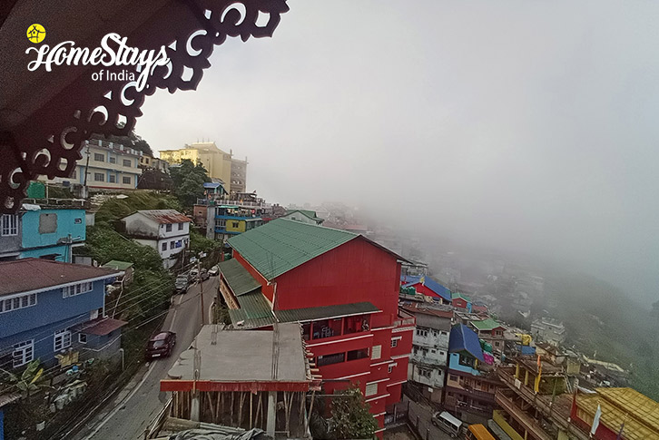 City-View-From-Balcony-Ethereal Embrace Homestay-Sukhia Pokhri