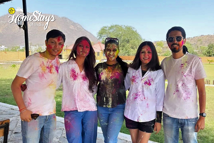 Enjoy-Holi-Green Pastures Farmstay-Udaipur