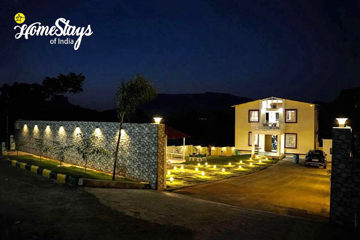 Exterior-at-Night-Elysian Essence Villa, Trimbakeshwar-Nashik