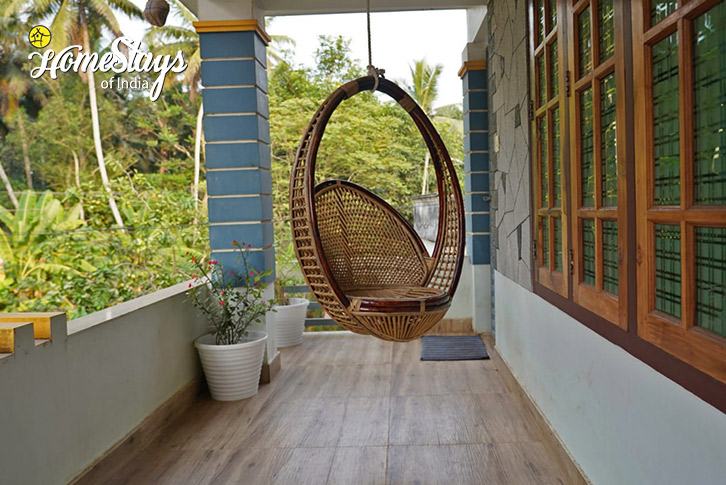 Balcony-Swing-Peaceful Pondside Homestay-Thiruvananthapuram