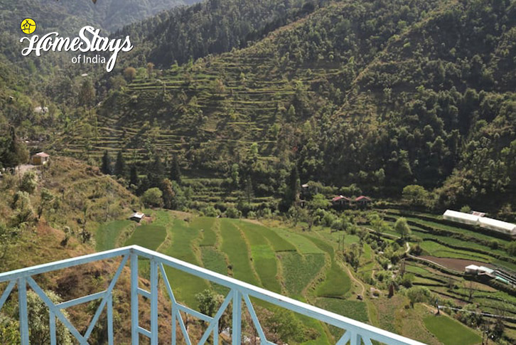 Balcony-view-Hinsar Farmstay, Kempty-Mussoorie