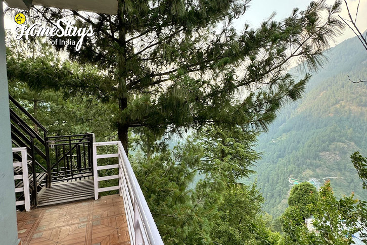 Balcony-View-Heart of the Hills Homestay-Jibhi