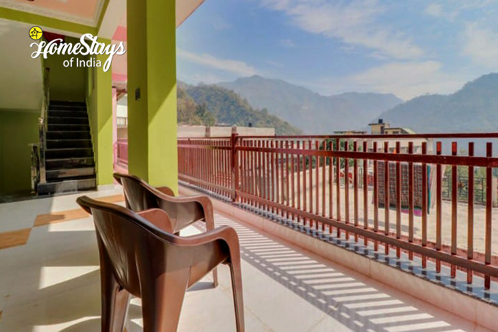 Balcony-view-Gratitude Homestay, Tapovan-Rishikesh