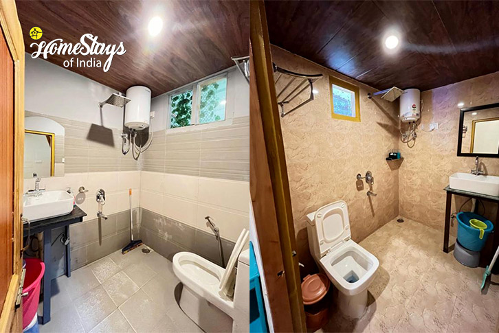 Bathroom-Peaks & Paws Homestay-Kasol