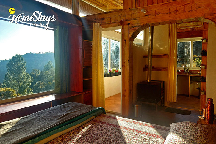 Bedroom-1.2-Nature's Charisma Homestay, Jalna-Almora