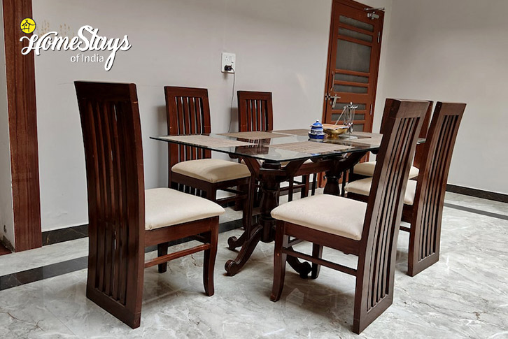 Dining-Area-For Rest Homestay-Ramnagar