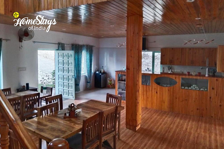 Dinning-Area-view-The Nine Petals Homestay-Naukuchiatal 