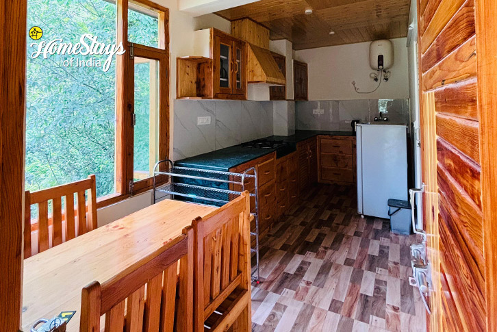 Family-Attic-Kitchen-Dining-Magic Wood Homestay,Vashisht-Manali