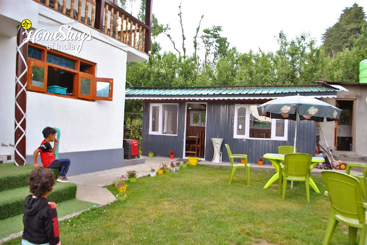 Garden-Sitting-Serenity by the River Homestay-Pahalgam