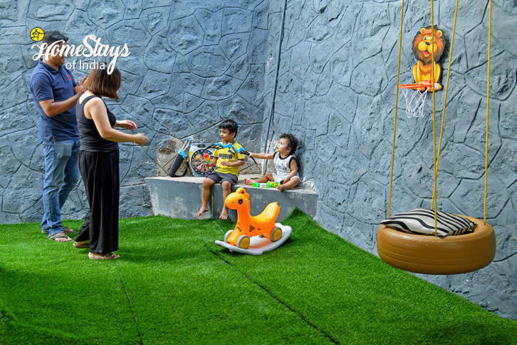 Kids-play-area-Divine Woods Homestay-Angamoozhy