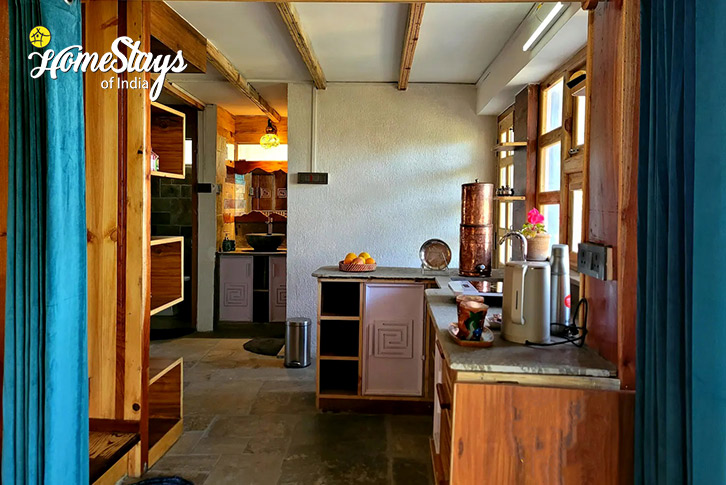 Kitchen-1-Aesthetic Bliss Homestay, Jalna-Almora