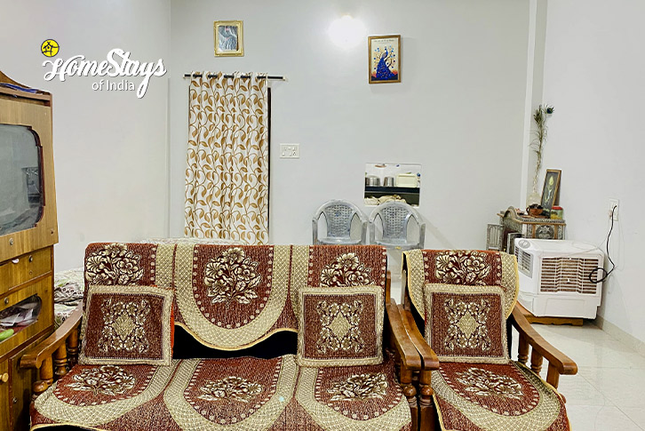 Living-Area-1-Serenity Haven Homestay-Ujjain 