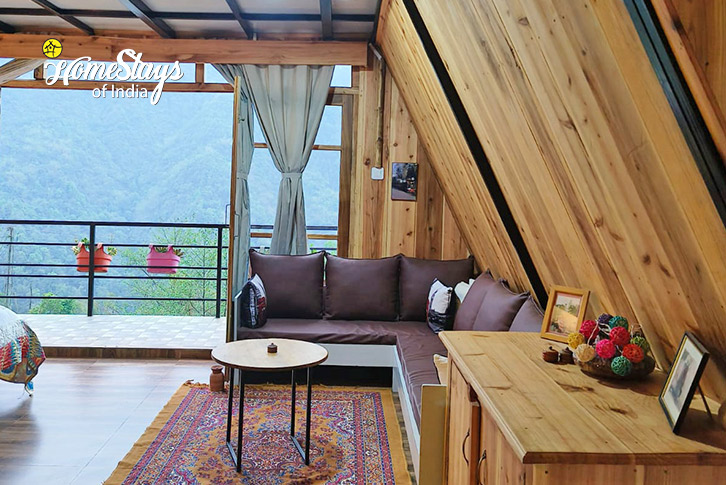 Living-Area-Attic-Echoes of Sikkim Homestay-Gangtok