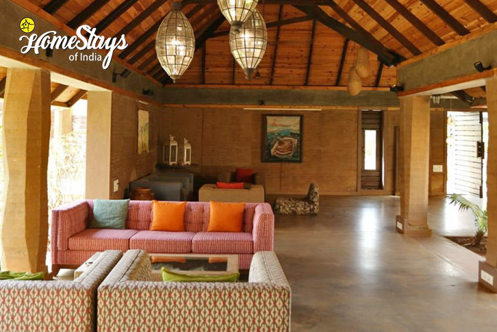 Living Area-EcoMuse Farmstay-Karjat