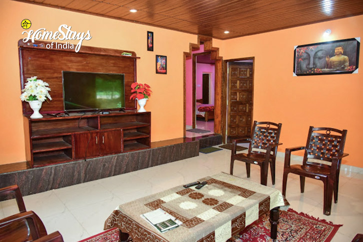 Living-Area-Mystic Forest Homestay, Virajpet-Coorg