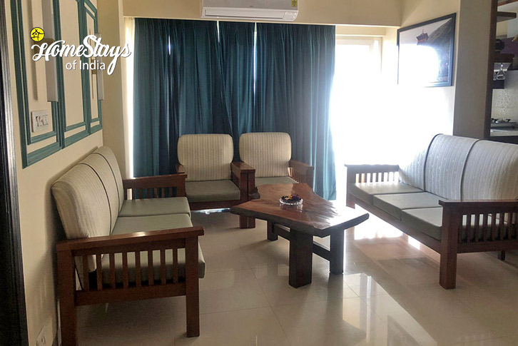 Living-Area-Silver Leaf Homestay, Malsi-Dehradun