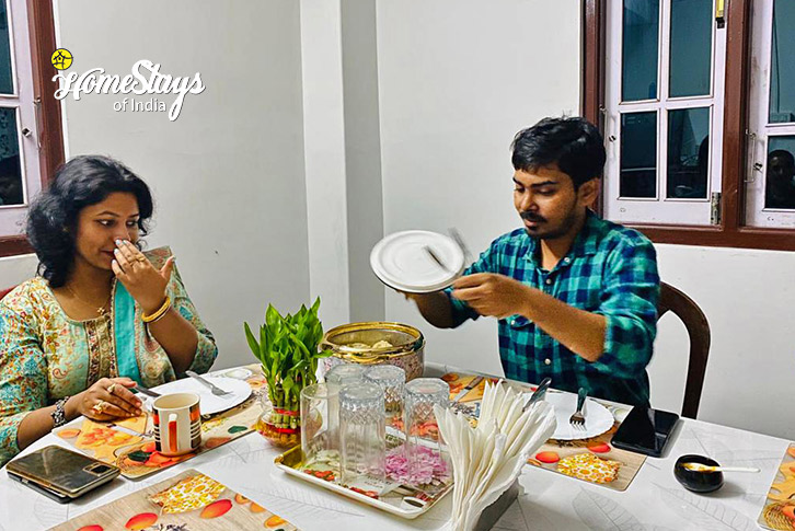 Lunch Time-Windward Homestay-Namthang, South Sikkim