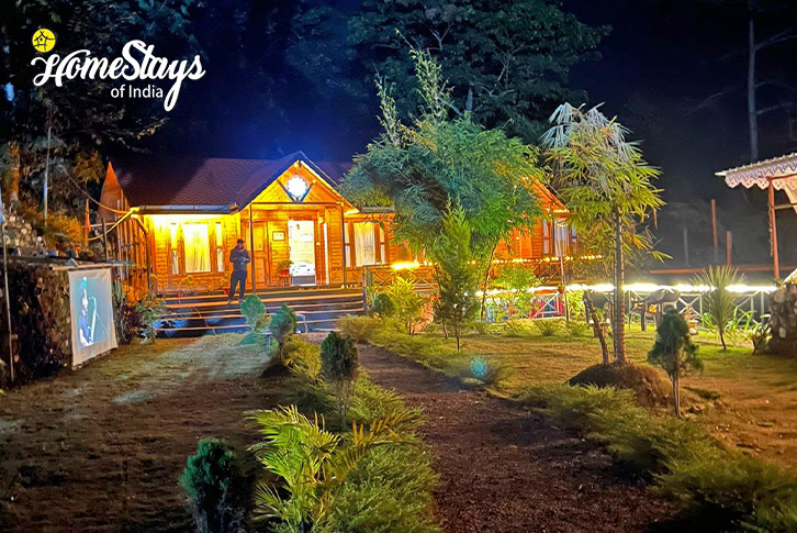 Night-View-Beyond the Lake Cottage - Mirik