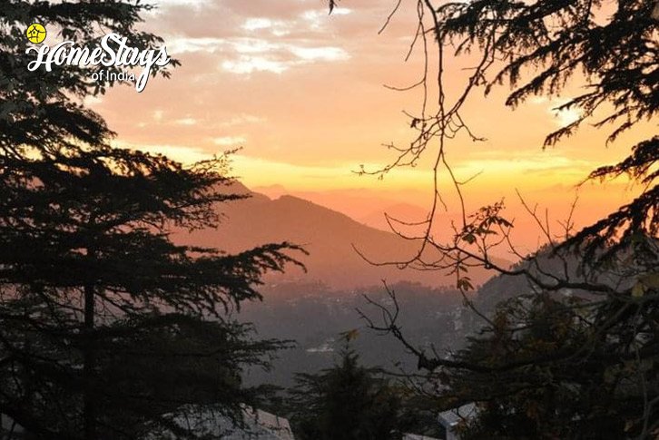 Sunset-from-Cottage-The Antique Abode Heritage Homestay, Shimla