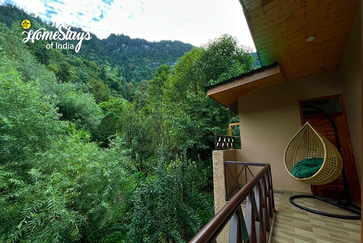 Swing-in-Balcony-Magic Wood Homestay,Vashisht-Manali