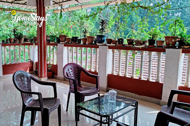 Terrace-Sitting-Green Sphere Homestay-North Goa