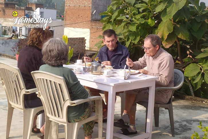 Terrace-sitting-The Temple Town Homestay-Khajuraho