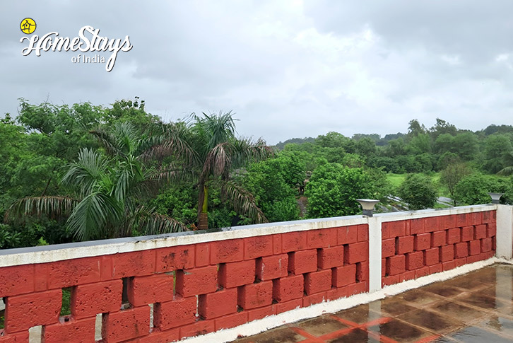 Terrace-view-1-Fruitful Acres Farmstay, Kolad-Raigad