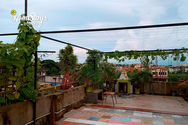 Terrace-view-Devine Roots Homestay-Bhubaneswar