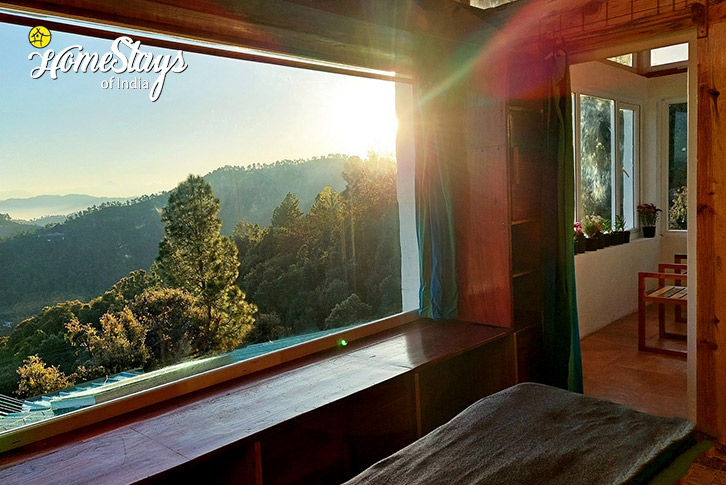 Window View-Nature's Charisma Homestay, Jalna-Almora