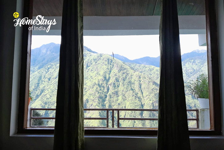 Window-view-Pristine Peaks Homestay-Sankri