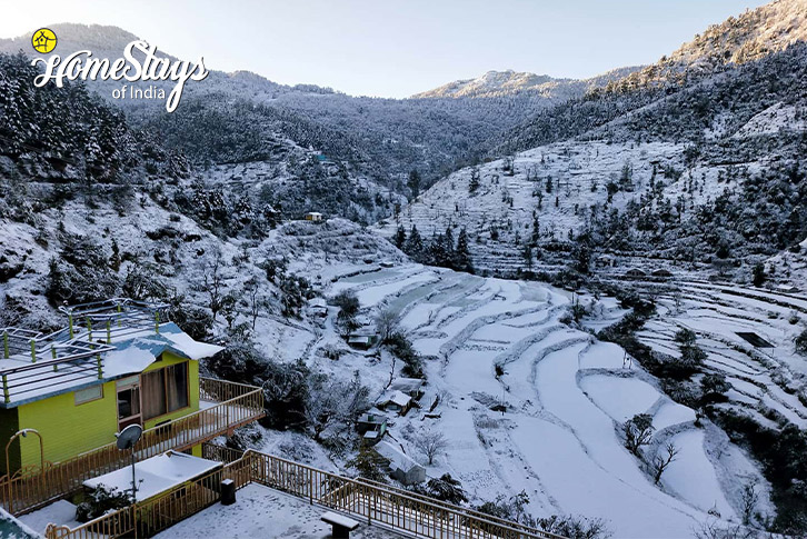 Winter-View-1-Kaphal Farmstay, Kempty-Mussoorie