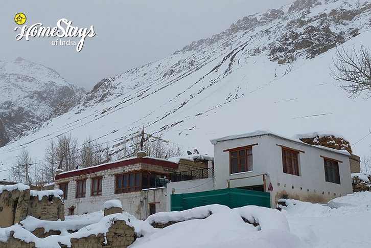 Winter-view-Hiker and Biker Homestay, Zangla-Zanskar